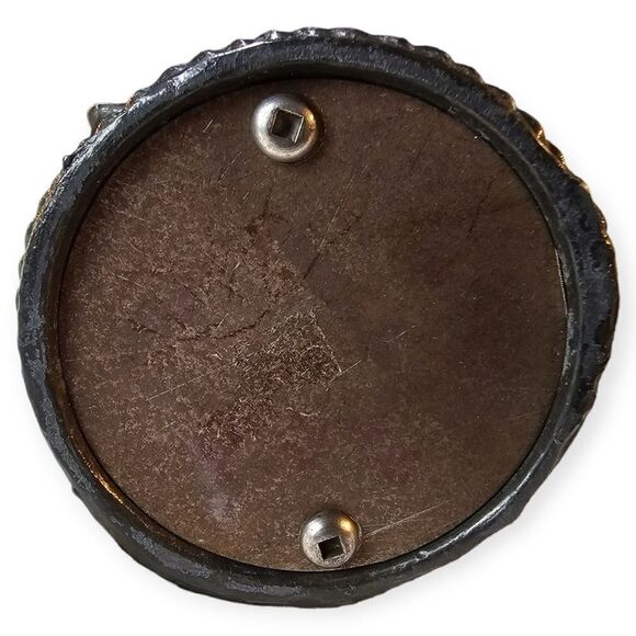 Vintage Treasure Chest Cast Metal Coin Money Bank Pirate Skull Cross Bones - Picture 6 of 8